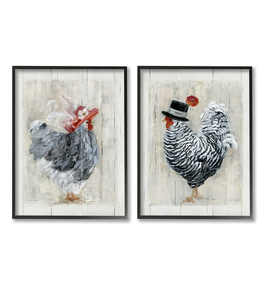 Mr & Mrs Chicken Art